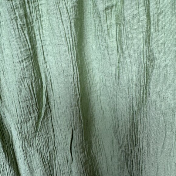 NWT Madewell Green Crinkle Fabric Elastic Waist Straight Pants - Women's X-Large - Picture 9 of 10
